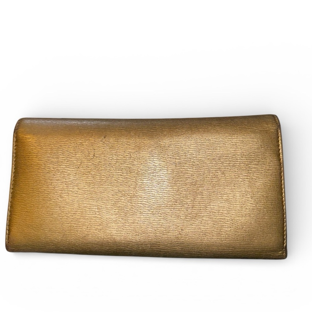 Gucci Metallic Leather Long Envelope Wallet - Picture 2 of 8